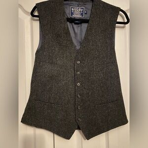 Ralph Lauren Rugby Label Herringbone Vest 100% Wool